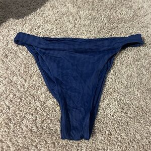 Monday Swimwear Navy Ribbed High Waisted Argentina Bikini Bottoms